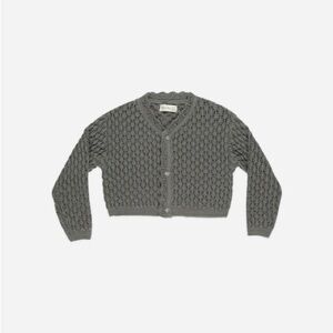 2-3Y Rylee and Cru Toddler Ella Cardigan in forest